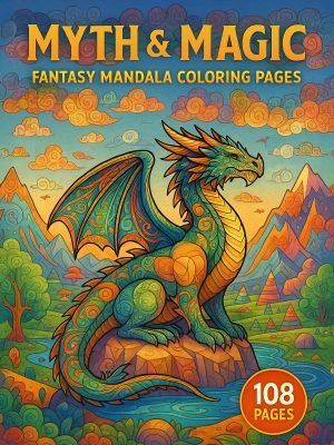 Myth & Magic – 108 Fantasy Mandala Coloring Pages