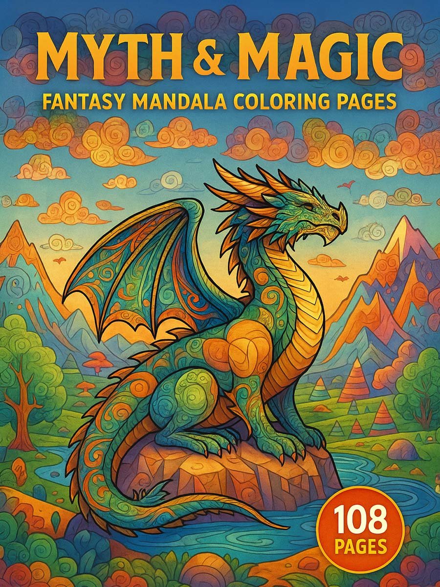 Myth & Magic – 108 Fantasy Mandala Coloring Pages