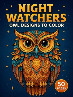 Night Watchers – 50 Owl Designs to Color